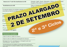 Candidatura aos manuais escolares de 2º e 3º Ciclos
