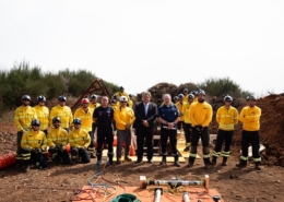 Bombeiros Sapadores do Funchal em formação no Parque Ecológico do Funchal