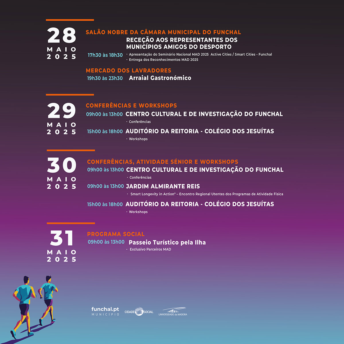 Seminário Nacional Municípios Amigos do Desporto 2025 – Active Cities / Smart Cities – Funchal